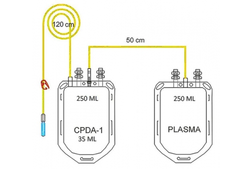 Контейнер для крови WEGO с раствором CPDA-1 250/250 мл без аксессуаров - 3