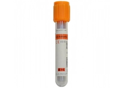 Системи для взяття крові CDOP 012 Вакуумна пробірка, 7 мл, активатор згортання, помаранчева, 16x100 мм ПЕТ
