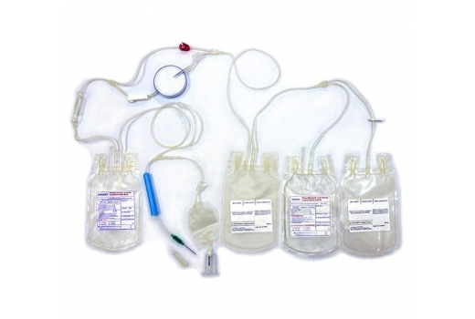 Контейнер для крови WEGO с растворами CPD-SAGM 450/500/450/450 мл со встроенным лейкоцитарным фильтром с аксессуарами - 3